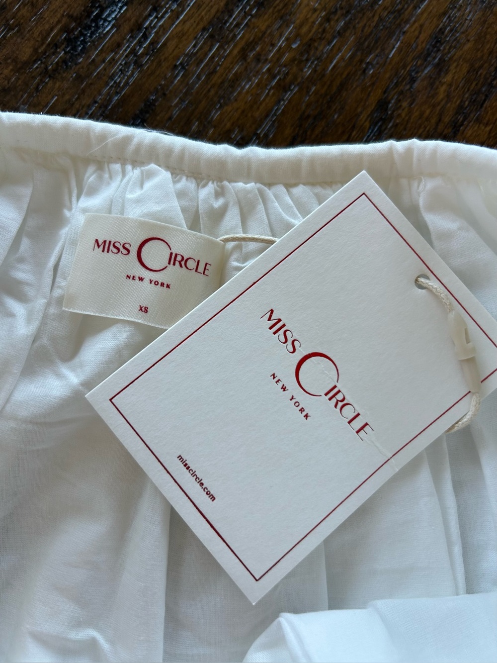 Miss Circle NWT White Cottagecore Prairie Milkmaid Cotton Poplin Skirt & Tank XS - Picture 6 of 11